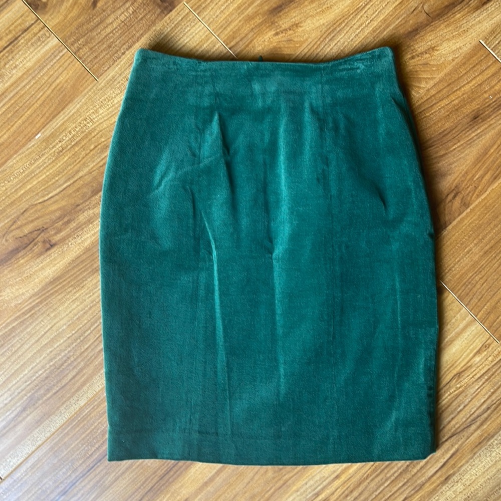 Anthropologie Geometrie Debrah Laws green pencil skirt